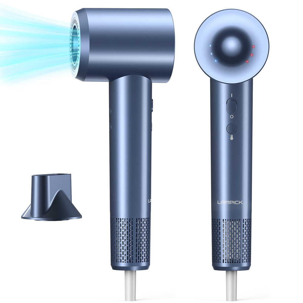LAMPICK hair dryer showing the high-speed motor for rapid drying