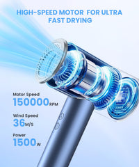 LAMPICK hair dryer demonstrates ionic technology for smoother hair