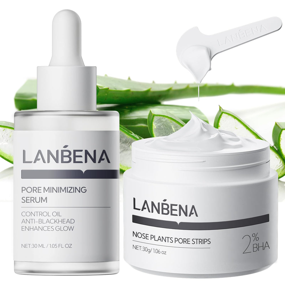 LANBENA 3-in-1 set packaging image shows a complete at-home pore care kit for easy treatment.