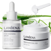 LANBENA 3-in-1 set packaging image shows a complete at-home pore care kit for easy treatment.