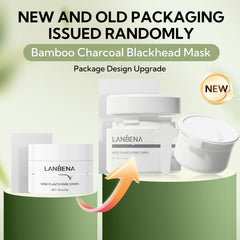 LANBENA blackhead strip close-up shows pore cleansing action.