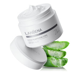 LANBENA packaging upgraded nose mask shows eco friendly design with included brush for mess free use.