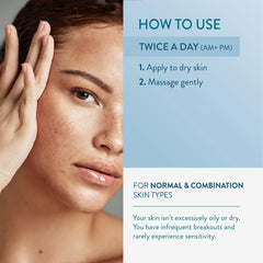 Lancer Nourish moisturizer display suggests soothing hydration and balanced complexion.