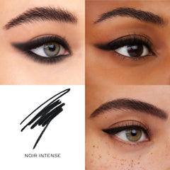 Lancôme eyeliner Noir Intense applied to waterline for bold, long-lasting color