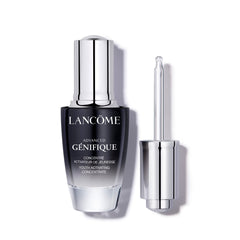 Lancôme Advanced Génifique serum bottle ready for daily hydration.