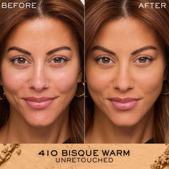 Lancôme Dual Finish wet-application swatch delivers a liquid-like finish.