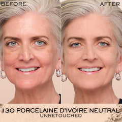 Lancôme Dual Finish Powder Wet Application demonstrates a liquid-like finish option.