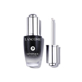 Lancôme Génifique Ultimate Dual Recovery Serum bottle closeup indicating intense hydration for smoother skin