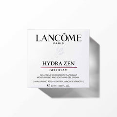 Lancôme Hydra Zen Gel Cream texture swirls showcase lightweight hydration.