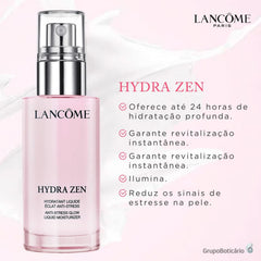 Lancôme Hydra Zen Glow application-swatch demonstrates smooth, even application and a radiant finish.