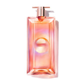 Lancôme Idôle Nectar bottle front reveals a peach glow and modern elegance.