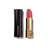 Lancôme L'Absolu Rouge Exotic Orchid swatch delivers vibrant color payoff.