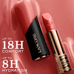 Lancôme L'Absolu Rouge rose-balm hydration shows soft lips soothing.