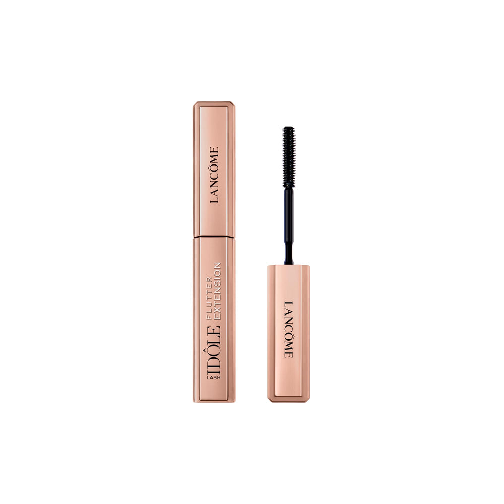 Lancôme Lash Idôle mascara bottle shows a lightweight lengthening formula.