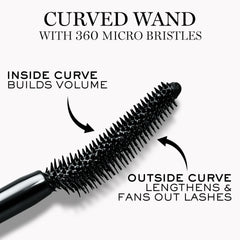 Lancôme Lash Idôle wand curved view highlights curling and separation across lashes