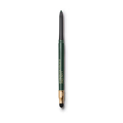 Lancôme Le Stylo Waterproof Eyeliner Ivy swatch shows rich pigment for precise lash-line definition.