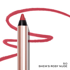 Lancôme Lip Idôle Lip Shaper swatch in Rosy Nude showing blendable color