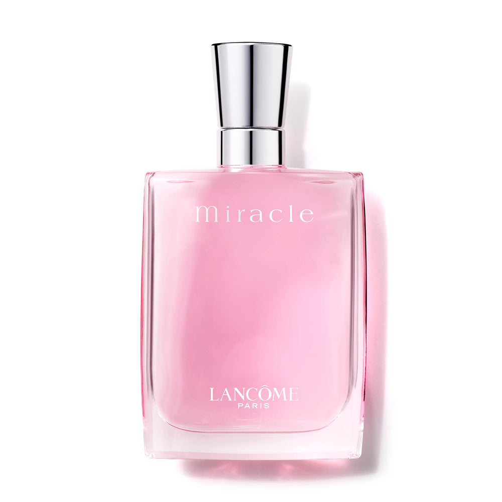 Lancôme Miracle bottle stands out with floral allure for daily wear.