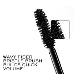 Lancôme Monsieur Big wand in action shows dramatic lash length.