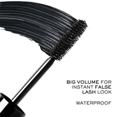 Lancôme Monsieur Big Waterproof mascara on lashes for bold, clump-free volume.