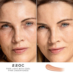 Lancôme Teint Idole Care & Glow serum-concealer packaging showcases premium luxury makeup experience.