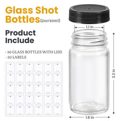 LANDNEOO blank labels for 2oz bottles to personalize wellness shots.