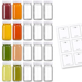 LANDNEOO 2oz glass shot bottle with white cap—spill-free travel storage for samples.