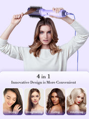 LANDOT 4-in-1 blow dryer brush with ionic technology speeds drying and reduces frizz.