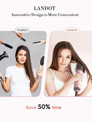 LANDOT nylon pin detangling bristles help smooth tangled hair quickly.