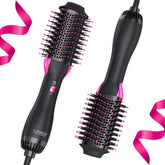 LANDOT hair dryer brush oval-barrel close-up showing 60mm design for smooth styling and lift.