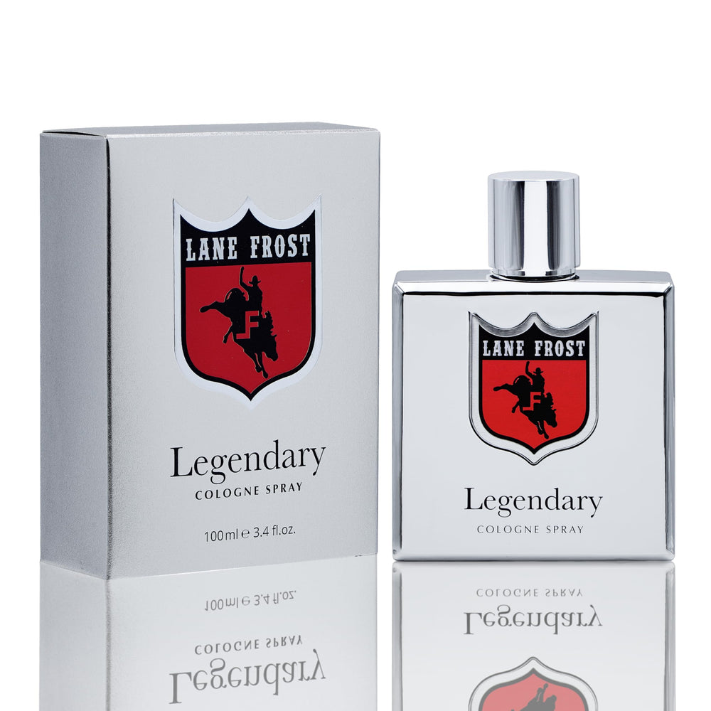 Lane Frost Legendary Chrome bottle front for bold daily wear and confident style.