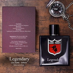 Lane Frost Legendary Cologne citrus top notes provide a fresh, balanced touch