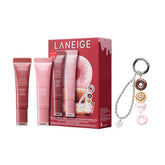 LANEIGE front packaging showing both serum tubes and donut keychain for gift-ready set