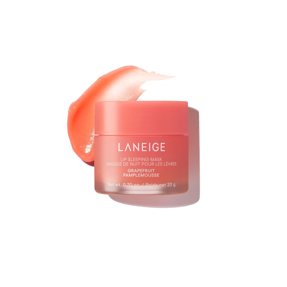 LANEIGE front jar showing grapefruit label and compact packaging benefit hydration