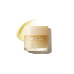 LANEIGE front jar shot showing clean vanilla packaging and moisturizing benefit