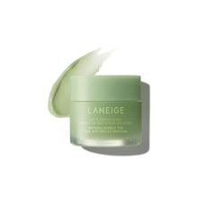 LANEIGE jar front view showing matcha bubble tea lip mask benefit hydration