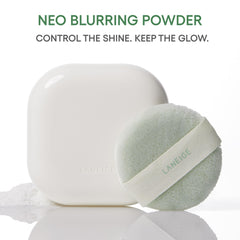 LANEIGE powder mesh and puff detail for even oil-free application