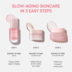 LANEIGE serum pump closeup highlighting quick-absorbing texture benefit