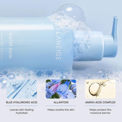 LANEIGE gel texture dispensing from pump highlighting smooth lather