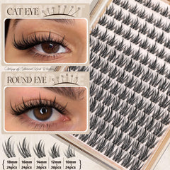 Lanflower invisible-band lashes blend seamlessly for an undetectable finish.