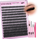 LANFLOWER Lash Clusters Kit packaging shows organized storage for quick access.