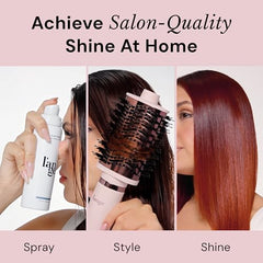 L'ANGE HAIR frizz-control primer aids humidity resistance for lasting sleek looks.