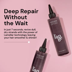 L'ANGE HAIR Hydro Therapy pump-action bottle enabling fast seven-second treatment.
