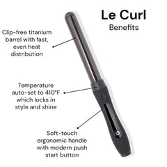 L'ANGE Hair Le Curl clip-free design in action speeds up styling.
