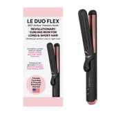 L'ANGE HAIR Le Duo Flex front view highlighting curved titanium plates for smooth curls.