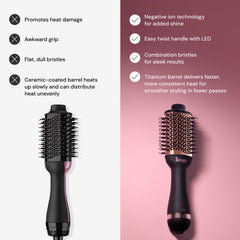 Lange Hair Le Volume 75mm barrel heat close-up for fast, even drying