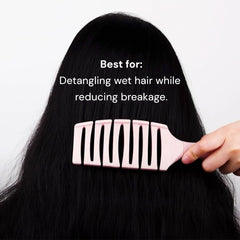 L'ANGE HAIR Siena brush in bag highlights compact size for travel-ready styling.