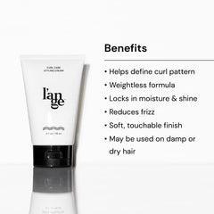 L'ANGE Hair Styling Cream adds shine to styled curls and waves.