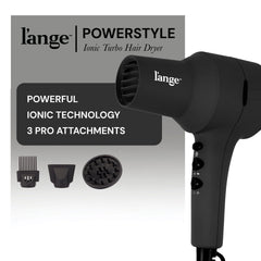L'ANGE HAIR PowerStyle Ionic Turbo Hair Dryer side profile shows compact, lightweight design.