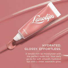 Lanolips Tinted Lip Balm application coats lips with creamy color.